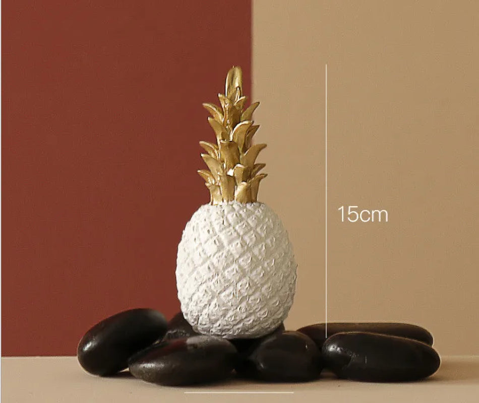 Gold Pineapple Craft Decoration Creative Nordic Fruit Pineapple Ananas Shape Home Living Room Porch Model Bedroom Desktop Decor