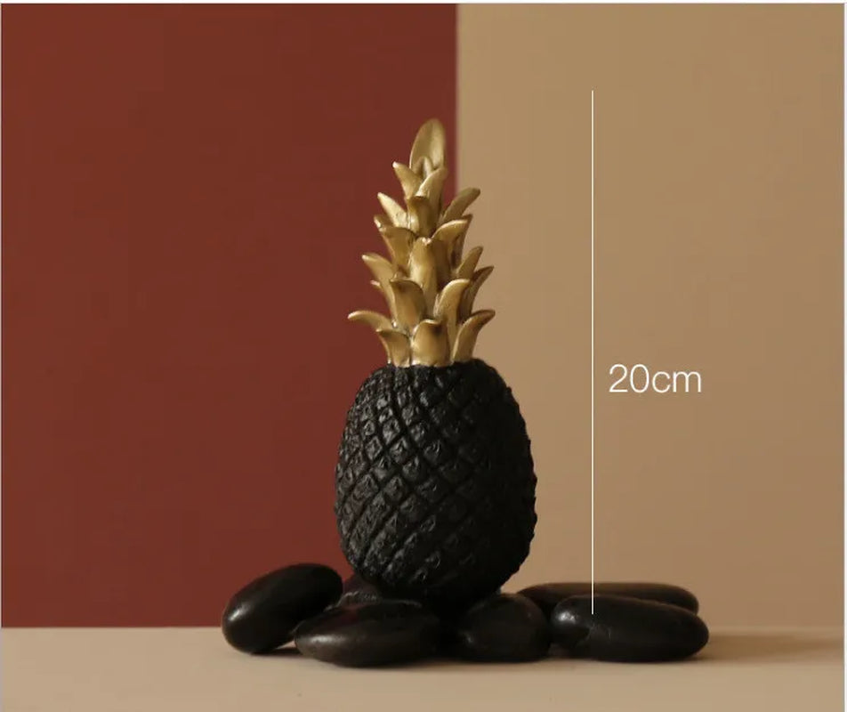 Gold Pineapple Craft Decoration Creative Nordic Fruit Pineapple Ananas Shape Home Living Room Porch Model Bedroom Desktop Decor