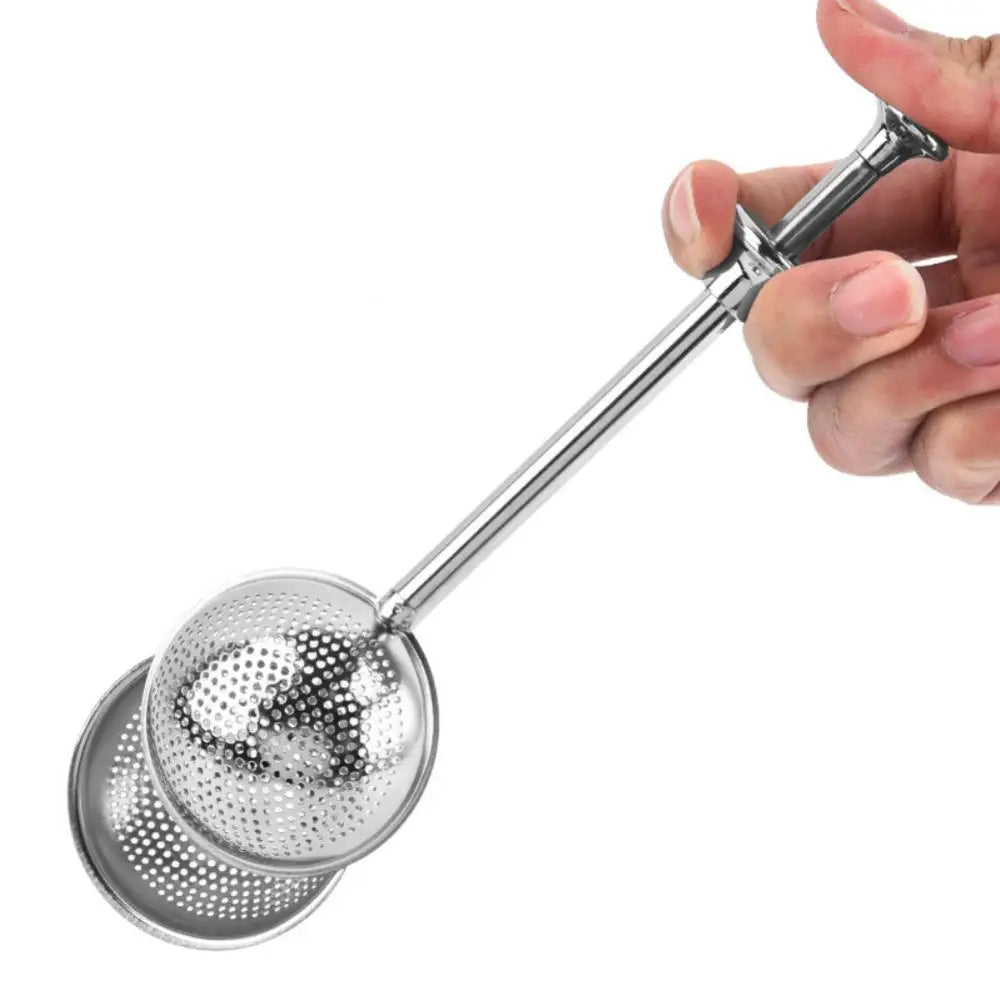 Kitchen Metal Reusable Tea Infuser Stainless Steel Mesh Tea Strainer Tea Bag Tea Ball with Long Handle Tea Strainer Mug Teapot